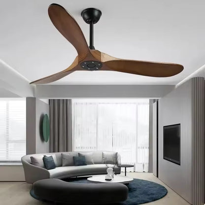 Ventilateur de plafond en bois naturel de luxe