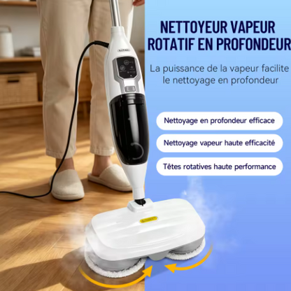 Balais à vapeur avec coussinet rotatif