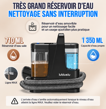 Nettoyeur de tapis Lubluelu V9 100 ° Nettoyeur vapeur C