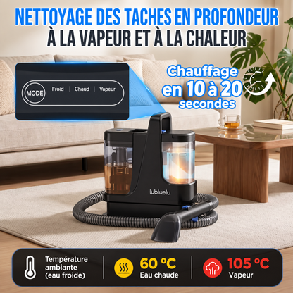 Nettoyeur de tapis Lubluelu V9 100 ° Nettoyeur vapeur C