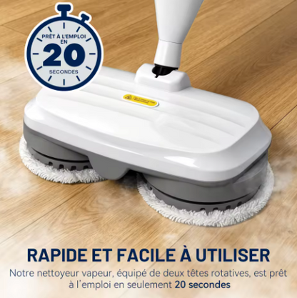 Balais à vapeur avec coussinet rotatif